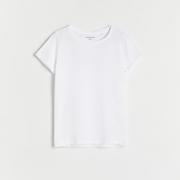 Koszulki dla dziewczynek - Reserved - Bawełniany t-shirt - Biały - miniaturka - grafika 1