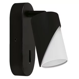 Ścienna lampa tuba Zebra 04216 Ideus z włącznikiem punktowa czarna biała - Lampy ścienne - miniaturka - grafika 1