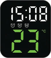 Zegary - JVD Zegar budzik LED JVD SB8015.2 z termometrem, trzy alarmy czujnik dźwięku . - miniaturka - grafika 1