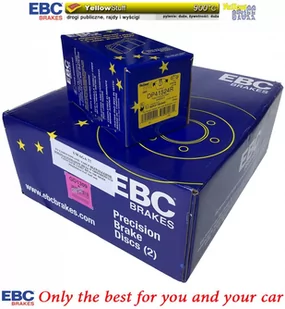 Przednie klocki YellowStuff + NAWIERCANE NACINANE tarcze hamulcowe 300mm EBC seria GD Ford Escape FWD 2013-2019 - Tarcze hamulcowe - miniaturka - grafika 4