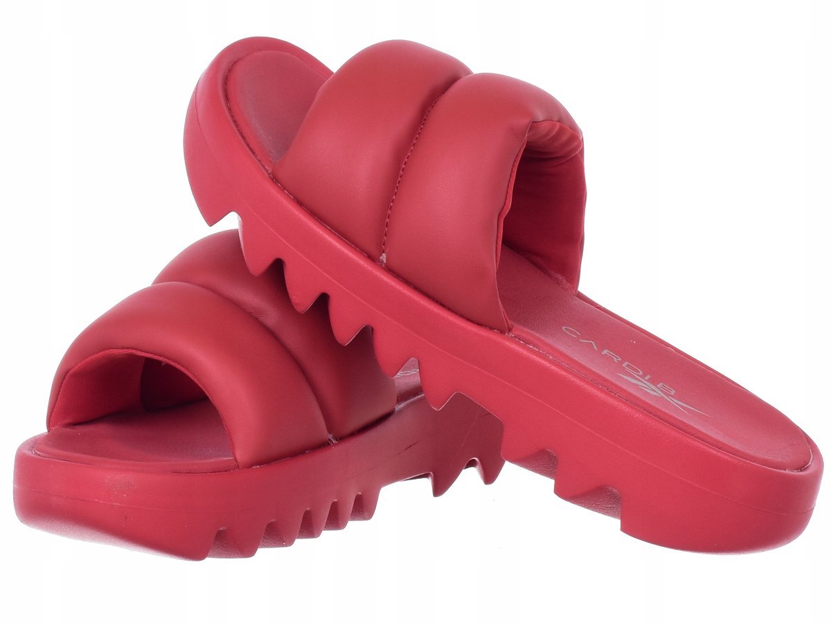 Klapki damskie REEBOK CARDI SLIDE HP2219 czerwono-truskawkowe
