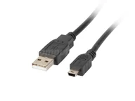 Kable USB - Lanberg kabel mini USB - USB-A M/M 2.0 1.8m czarny ferryt - miniaturka - grafika 1