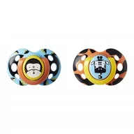 Smoczki uspokajające - Tommee Tippee Smoczek uspokajający FUN BOY 18-36m 2szt. NEW - miniaturka - grafika 1