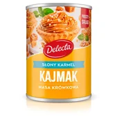 Słodkie kremy i masła - Delecta Masa krówkowa słony karmel 400 g - miniaturka - grafika 1