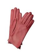 Rękawiczki - Czerwone damskie rękawiczki nieocieplane - wiosenno-jesienne - miniaturka - grafika 1