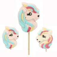 Gumy do żucia, lizaki, dropsy - JOHNY BEE LIZAK PIANKOWY MALLOW UNICORN (35G) JEDNOROŻEC 1SZT - miniaturka - grafika 1