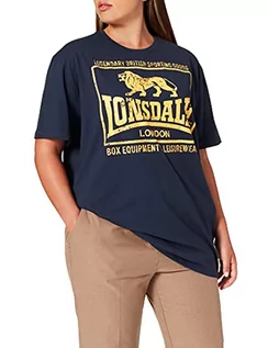 Koszulki i topy damskie - Lonsdale London damski Regular Fit T-Shirt Hounslow, niebieski, 3xl - grafika 1