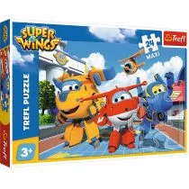 Trefl Puzzle, Wesołe samoloty, Super Wings, 24 elementy - Puzzle - miniaturka - grafika 1