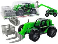 Samochody i pojazdy dla dzieci - MASZYNA ROLNICZA TRAKTOR ZIELONY DŹWIG - miniaturka - grafika 1