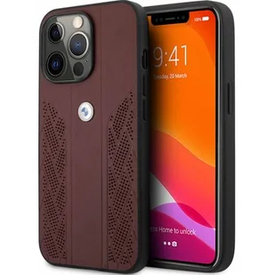 BMW Etui BMHCP13XRSPPR iPhone 13 Pro Max 6,7" czerwony/red hardcase Leather Curve Perforate BMW000396-0 - Etui i futerały do telefonów - miniaturka - grafika 1