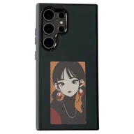 Etui i futerały do telefonów - Dla Samsung Galaxy S24 Ultra E Ink Etui na telefon 4-kolorowy wyświetlacz NFC DIY Wzór Pokrowiec na telefon - czarny Wielobarwny Black - miniaturka - grafika 1