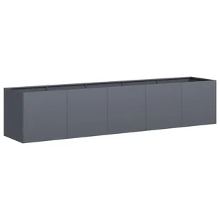 vidaXL Donica, antracytowa, 200x40x40 cm, stal walcowana na zimno - Donice - miniaturka - grafika 1