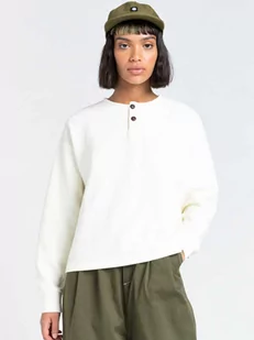 Element DALEN HENLEY BONE WHITE damski sweter projektant - S - Swetry dla dziewczynek - miniaturka - grafika 1