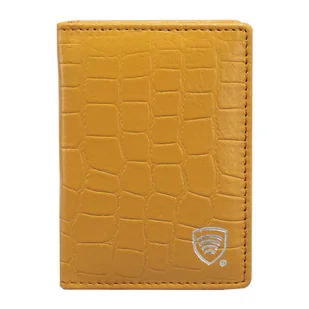 Mały skórzany portfel RFID KUK-77TCRYLW (Musztardowy) - Etui na dokumenty i karty - miniaturka - grafika 1