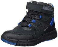 Botki damskie - Geox J Flexyper Boy B ABX botki, czarny benzynowy, 11 UK dziecko - miniaturka - grafika 1