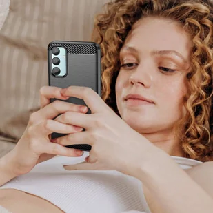 Etui obudowa TPUCarbon do Samsung Galaxy M15 5G Black - Pozostałe akcesoria do telefonów - miniaturka - grafika 15