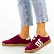 Półbuty damskie - Bordowe skórzane półbuty damskie Vinceza 79557 - miniaturka - grafika 1