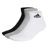 Skarpetki męskie - Skarpetki adidas  Cushioned Sportswear Ankle Socks 3 Pairs Grey/White/Black  XL - miniaturka - grafika 1