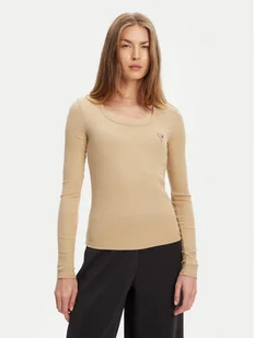Guess Bluzka V4BP07 K8RT2 Beżowy Regular Fit - Bluzki damskie - miniaturka - grafika 1