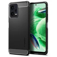 Etui i futerały do telefonów - Etui SPIGEN Rugged Armor do Xiaomi Redmi Note 12 5G/Poco X5 5G Czarny - miniaturka - grafika 1