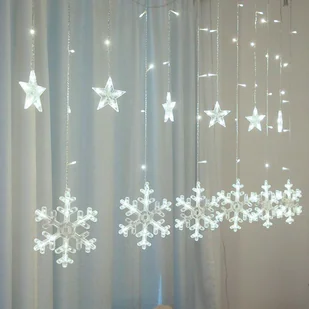 ZOLTA Fairy Lights Indoor and Outdoor 138LED 3,9m -Replika acja LED - Wodoodporne lampki choinkowe - Wróżki - 8 trybów oświetlenia - Chłodna biel - Płatki - Oświetlenie świąteczne - miniaturka - grafika 1