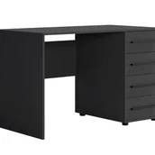 Biurka - BETTSO Czarne Biurko MAXIVO z 4 Szufladami – Funkcjonalne i Stylowe - miniaturka - grafika 1