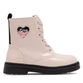 Buty dla dziewczynek - Trapery Nelli Blu CMYF0068H-02A Różowy - miniaturka - grafika 1