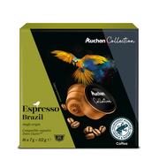 Kawa w kapsułkach i saszetkach - Auchan - Kawa w kapsułach Espresso Brazil - miniaturka - grafika 1