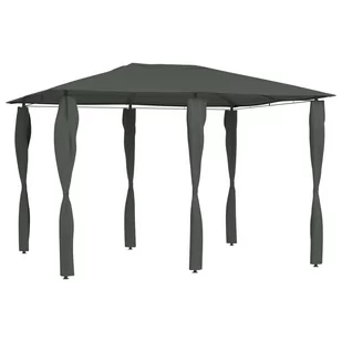 vidaXL Altana z pokryciem słupków 3x4x2,6 m, antracytowa, 160 g/m - Altany ogrodowe - miniaturka - grafika 1