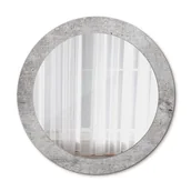 Lustra - Okrągłe Lustro do Salonu Ścienne Szary beton 70cm - miniaturka - grafika 1