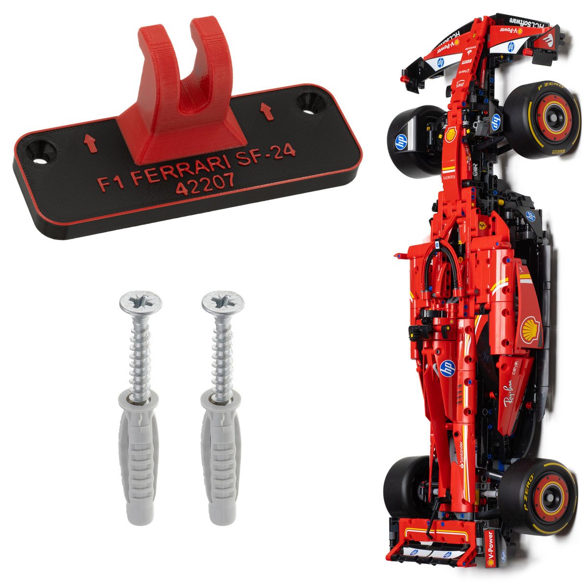 F1 Ferrari SF-24 - 42207 Uchwyt na ścianę Wieszak na LEGO formułę F1