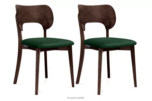 Krzesła loft orzech ciemny zielony 2szt LYCO Konsimo - Krzesła - miniaturka - grafika 1