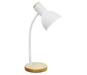 Lampy stojące - Zuma Line SM-W02-WH - Lampa stołowa 1xE27/40W/230V biała/dąb - miniaturka - grafika 1