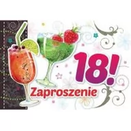 Kartki okolicznościowe i zaproszenia - Kukartka Zaproszenie ZZ-038 Urodziny 18 drinki (5 szt.) - miniaturka - grafika 1