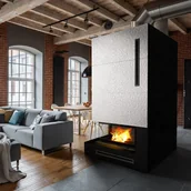 Kominki wolnostojące - Kratki.pl Marek Bal Kominek powietrzny stalowy NADIA lewy BS 14 kW  200 Gilotyna NADIA/14/L/BS/G - miniaturka - grafika 1