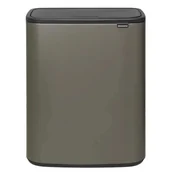 Kosze na śmieci - Brabantia Kosz na śmieci Bo Touch Bin 2 x 30 l ciemnooliwkowy 221521 - miniaturka - grafika 1