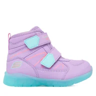 Buty dla dziewczynek - Śniegowce Skechers Illumi-Brights 319310N LVMT Fioletowy - miniaturka - grafika 1