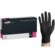 Rękawiczki jednorazowe - EasyCare Nitrile, rękawice nitrylowe, niejałowe, bezpudrowe, czarne, rozmiar S, 100 sztuk - miniaturka - grafika 1