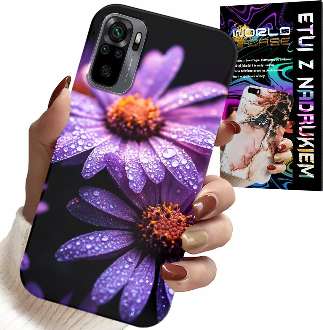 ETUI DO XIAOMI NOTE 10 / 10S - RÓŻOWA STOKROTKA KWIATY POKROWIEC CASE