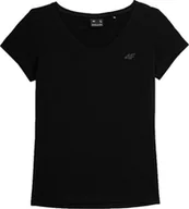 Bluzki damskie - Koszulka damska 4F F0941 czarna 4FAW23TTSHF0941 20S-L - miniaturka - grafika 1