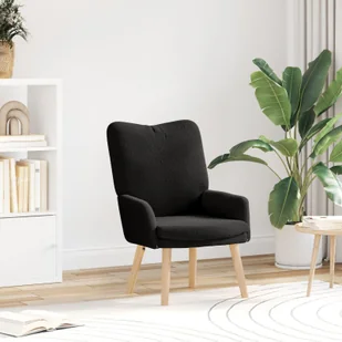vidaXL Fotele, fotele typu relax i sofy Czarny Materiał Średni - Fotele - miniaturka - grafika 1