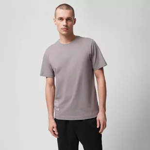 Męski t-shirt z nadrukiem Outhorn OTHWSS24TTSHM1491 - szary - Koszulki sportowe męskie - miniaturka - grafika 1