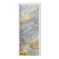 Naklejki na ścianę - Naklejka na drzwi HOMEPRINT Szaro-złoty marmur 75x205 cm - miniaturka - grafika 1