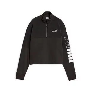 PUMA Damska bluza Power Colorblock z wysokim dekoltem i okrągłym dekoltem - Bluzy damskie - miniaturka - grafika 1