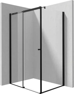 Kabina prysznicowa Deante Kerria Plus 120x80 prostokątna nero transparentne uniwersalna KKNNP12S08 - Kabiny prysznicowe - miniaturka - grafika 1