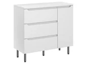 Szafki łazienkowe - Szafka Stojąca Z Blatem ETH 90 cm D Lewa - Biały Mat - miniaturka - grafika 1