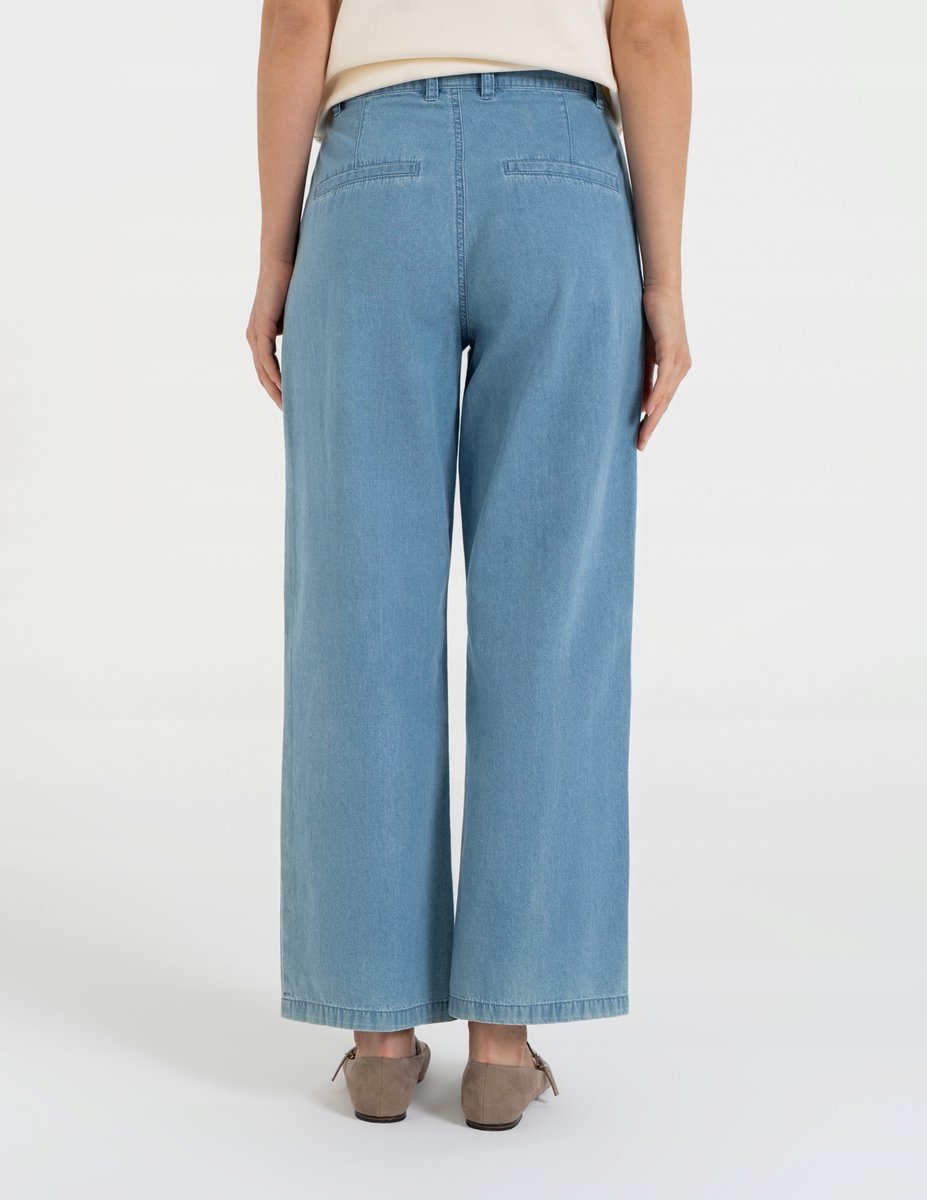 SPODNIE DAMSKIE Jeansowe Prosta Nogawka Casual Wysoki Stan MORAJ r. 38
