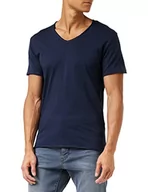 Koszulki męskie - Replay T-shirt męski, Midnight Blue 576, S - miniaturka - grafika 1