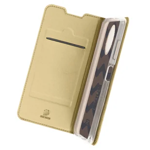 Smukłe etui z klapką, seria Business do Xiaomi Redmi Note 9T 5G - złote - Etui i futerały do telefonów - miniaturka - grafika 1