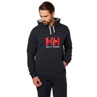 Bluzy męskie - Męska bluza Helly Hansen LOGO HOODIE navy - S - miniaturka - grafika 1